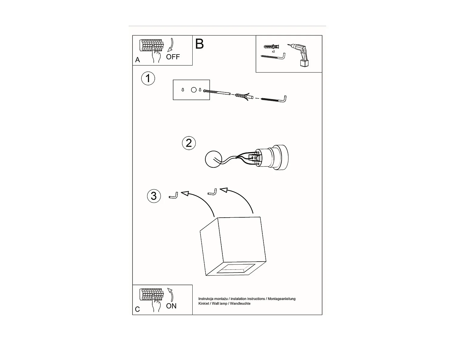 Kinkiet ceramiczny LEO czarny