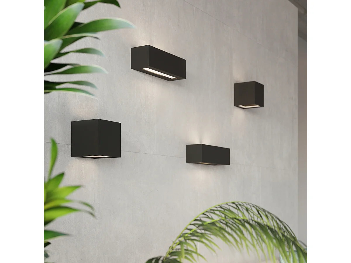 Sollux LEO Appliques Up & Down Noir E27