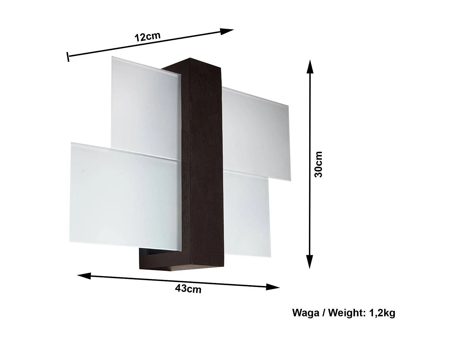 Sollux FENIKS - 1 licht Flush Wandleuchte Schwarz, E27