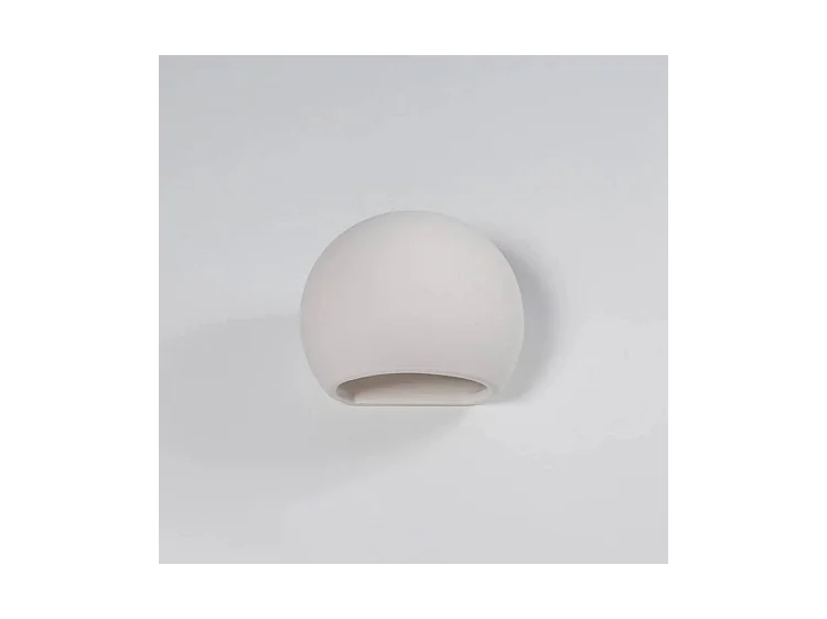 Sollux Applique murale à 1 ampoule en céramique blanche, E27