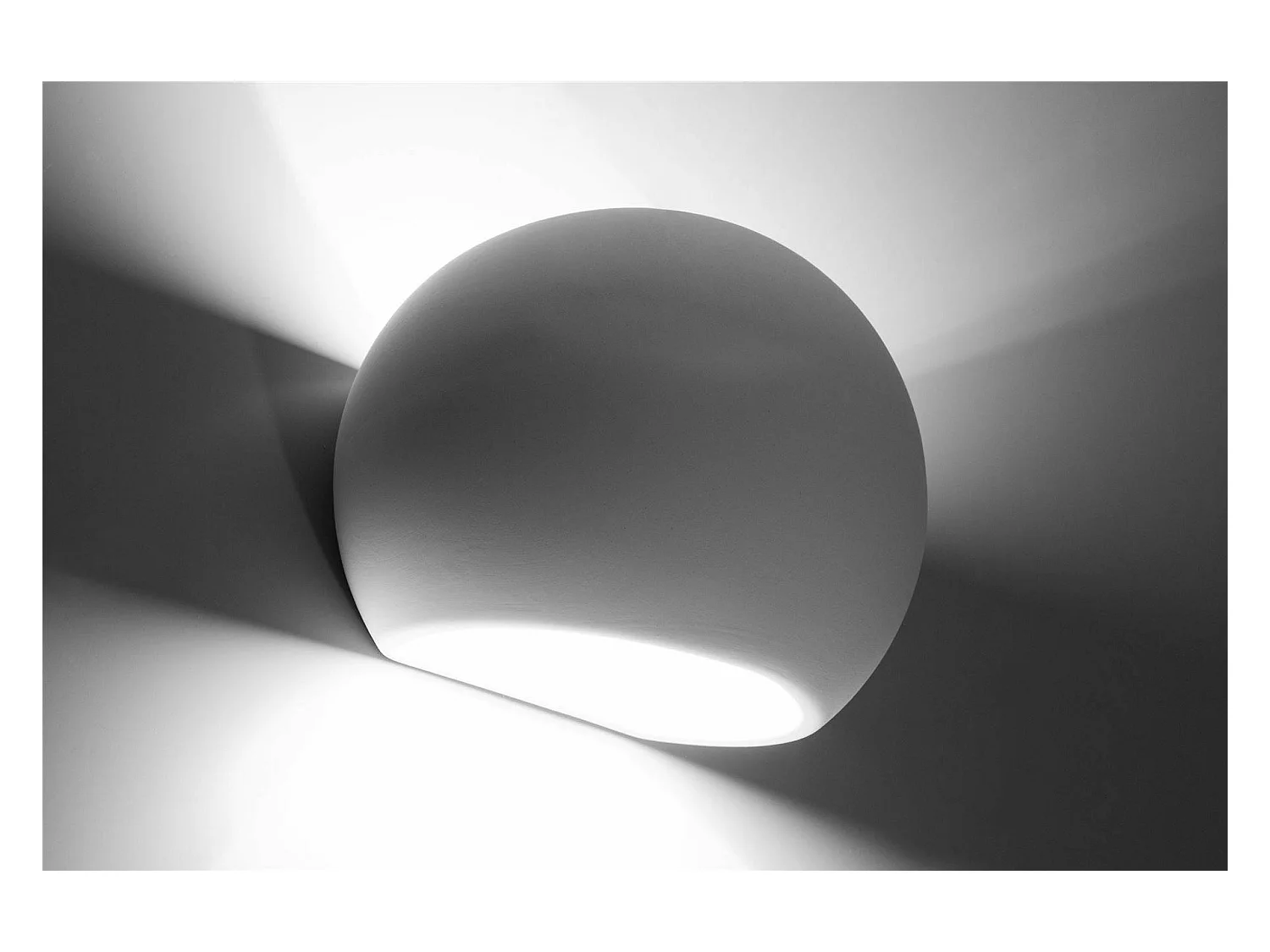 Sollux Applique murale à 1 ampoule en céramique blanche, E27