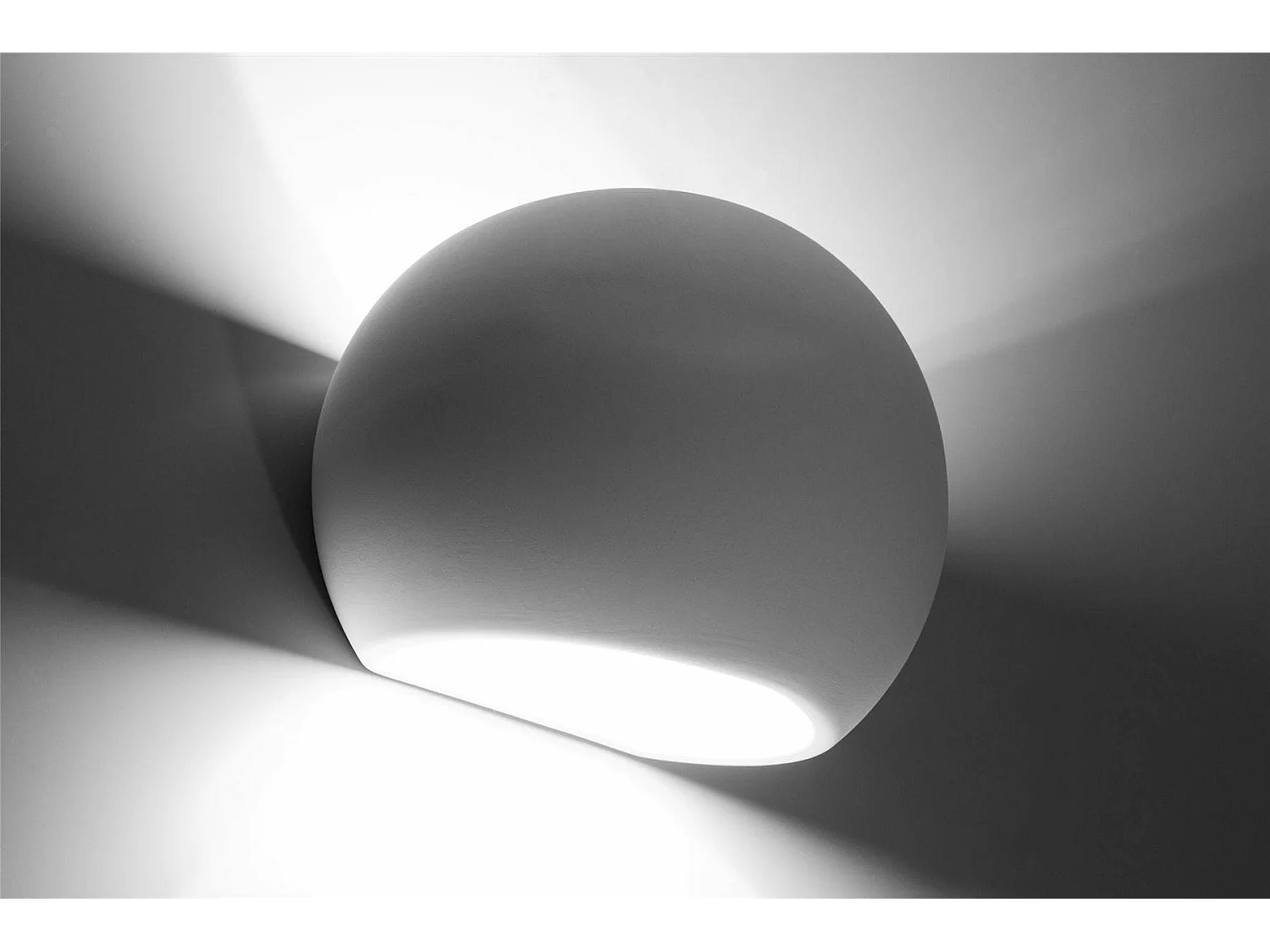 Sollux Applique murale à 1 ampoule en céramique blanche, E27