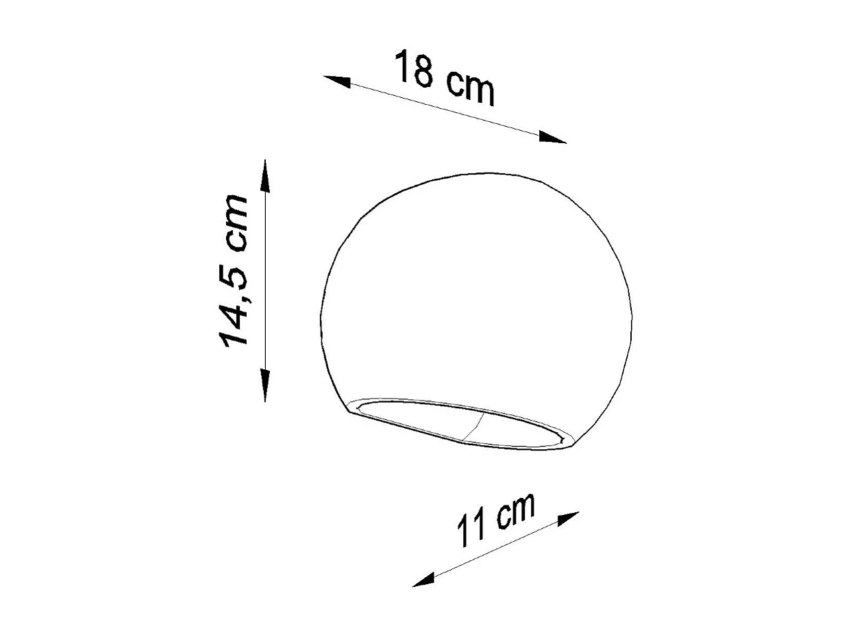Sollux Applique murale à 1 ampoule en céramique blanche, E27