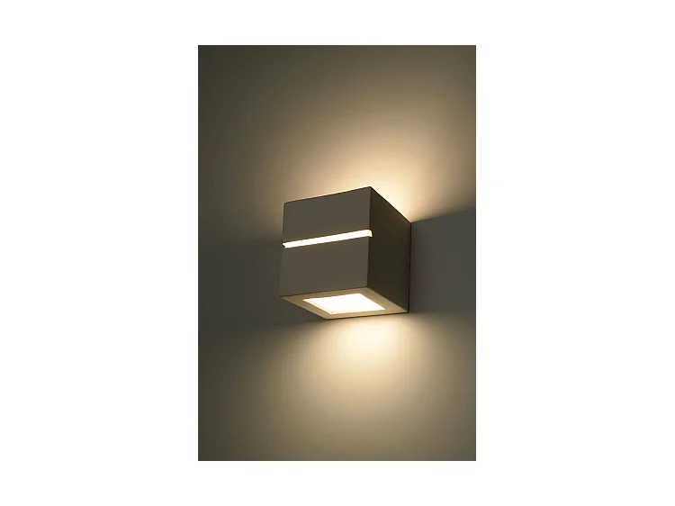 Sollux Applique murale à 1 ampoule en céramique blanche, E27