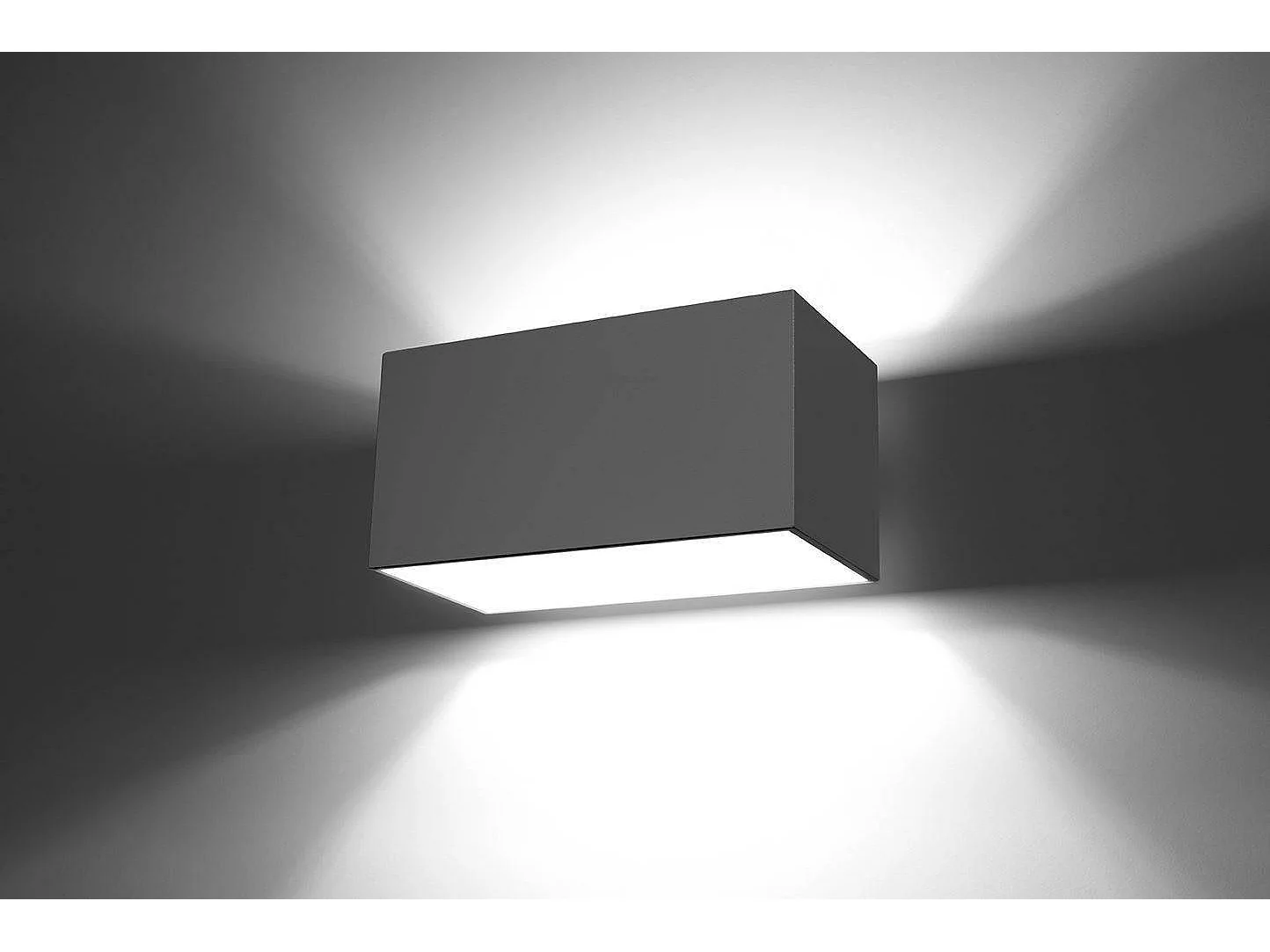 Sollux QUAD MAXI - 2 licht oben unten Flush Wand Hellgrau