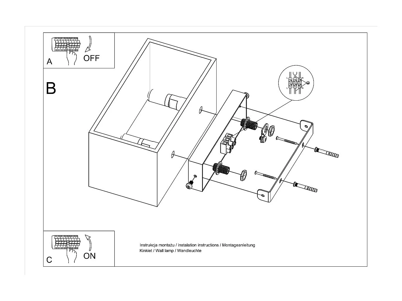 Sollux QUAD MAXI Plafonnier à 2 lumières vers le bas, gris clair