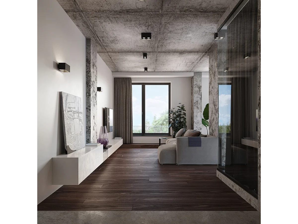 Sollux QUAD MAXI Plafonnier à 2 lumières vers le bas, gris clair