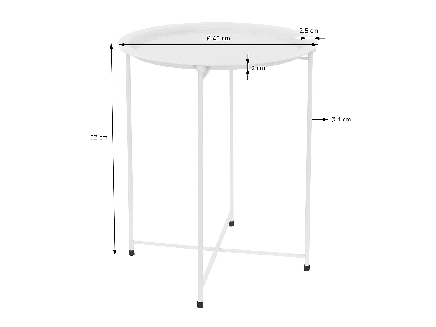 Table d'appoint ronde Table basse Table à plateau Table de salon