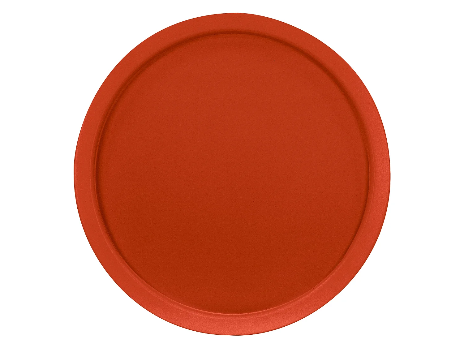 Table d'appoint basse ronde rouge Ø 43cm H 52cm métal revêtu par poudre pliable