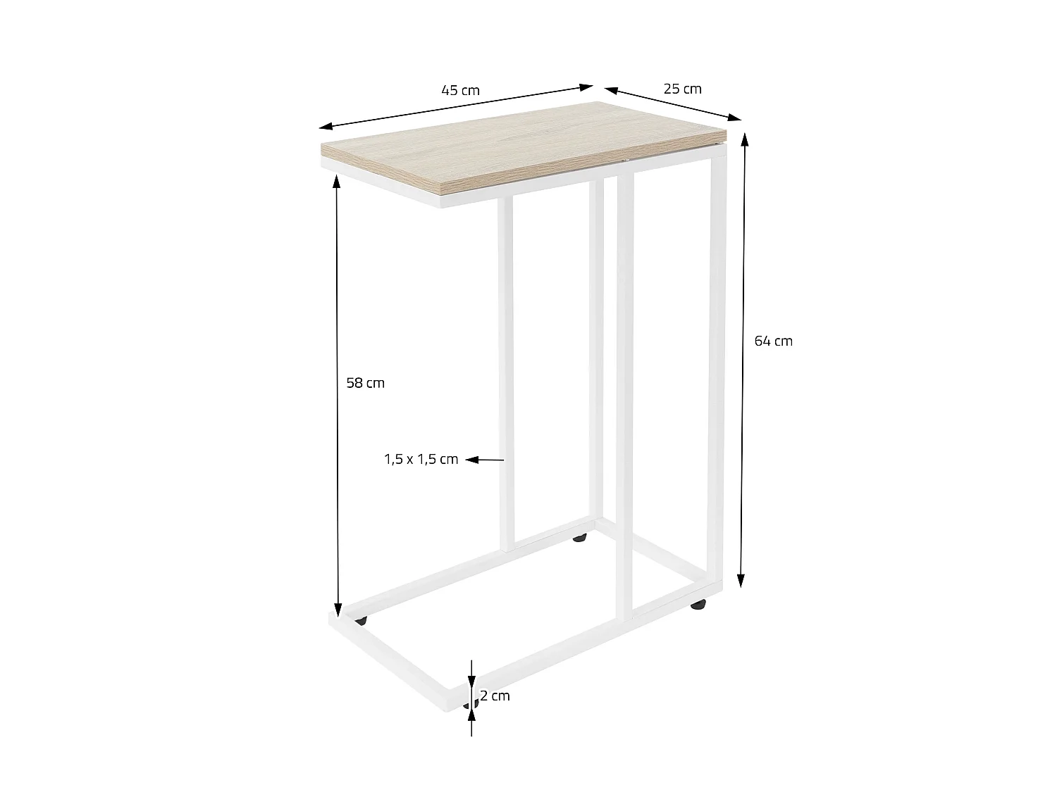 Tavolino da caffè a forma di C Tavolino da divano Tavolino da caffè Tavolo da so