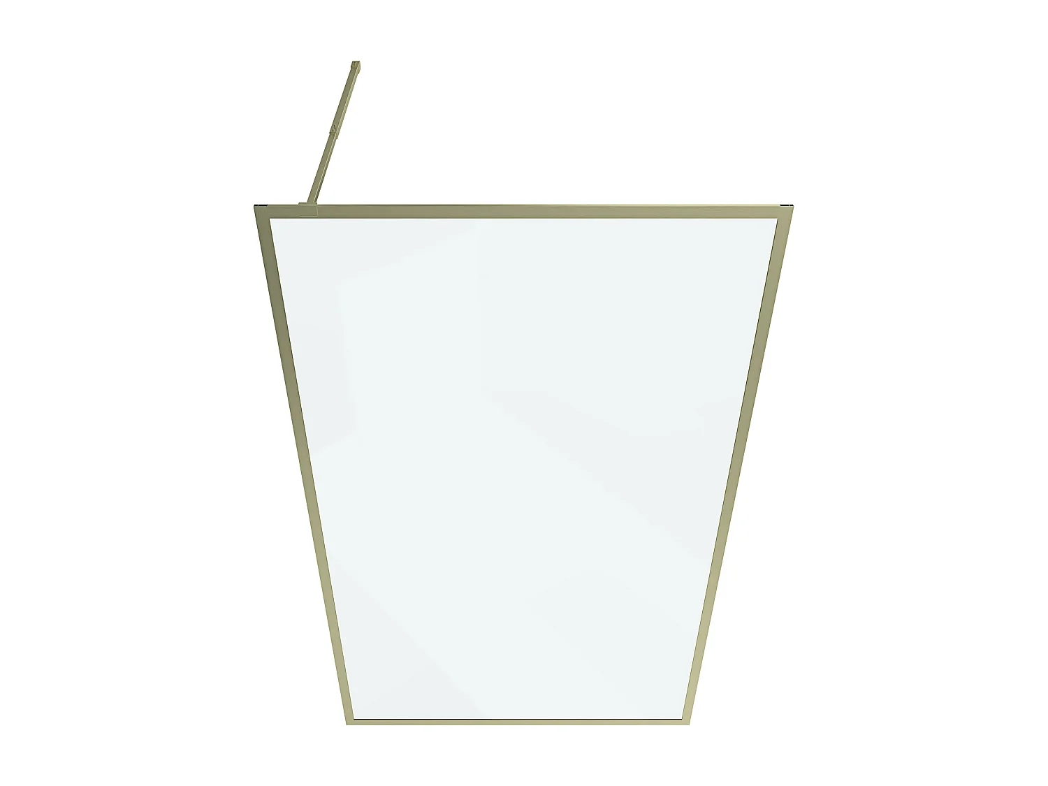 Mampara de ducha estilo italiano - 120 x 200 cm - Dorado - Vidrio templado - AMBERI