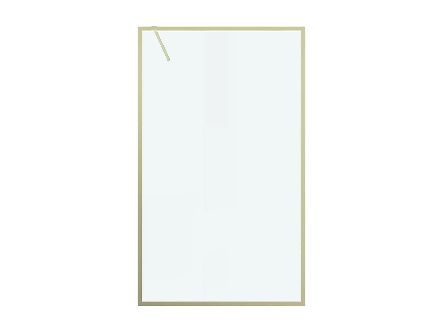 Mampara de ducha estilo italiano - 120 x 200 cm - Dorado - Vidrio templado - AMBERI