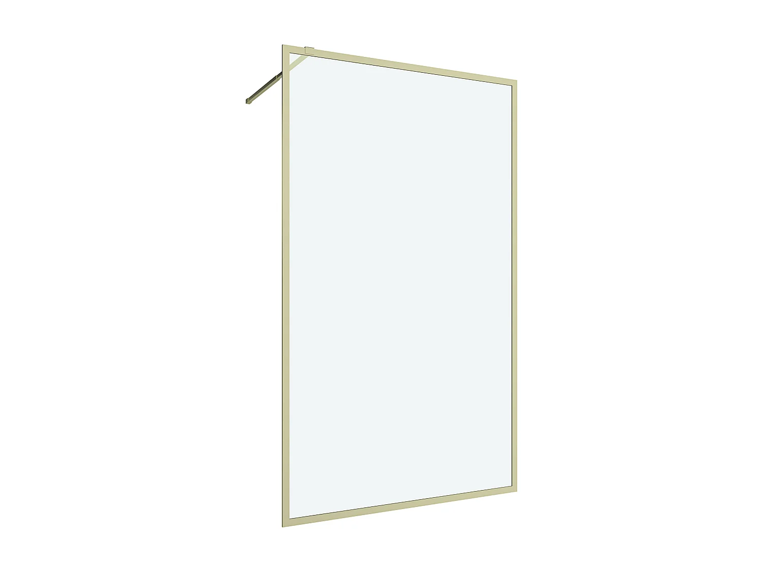 Mampara de ducha estilo italiano - 120 x 200 cm - Dorado - Vidrio templado - AMBERI