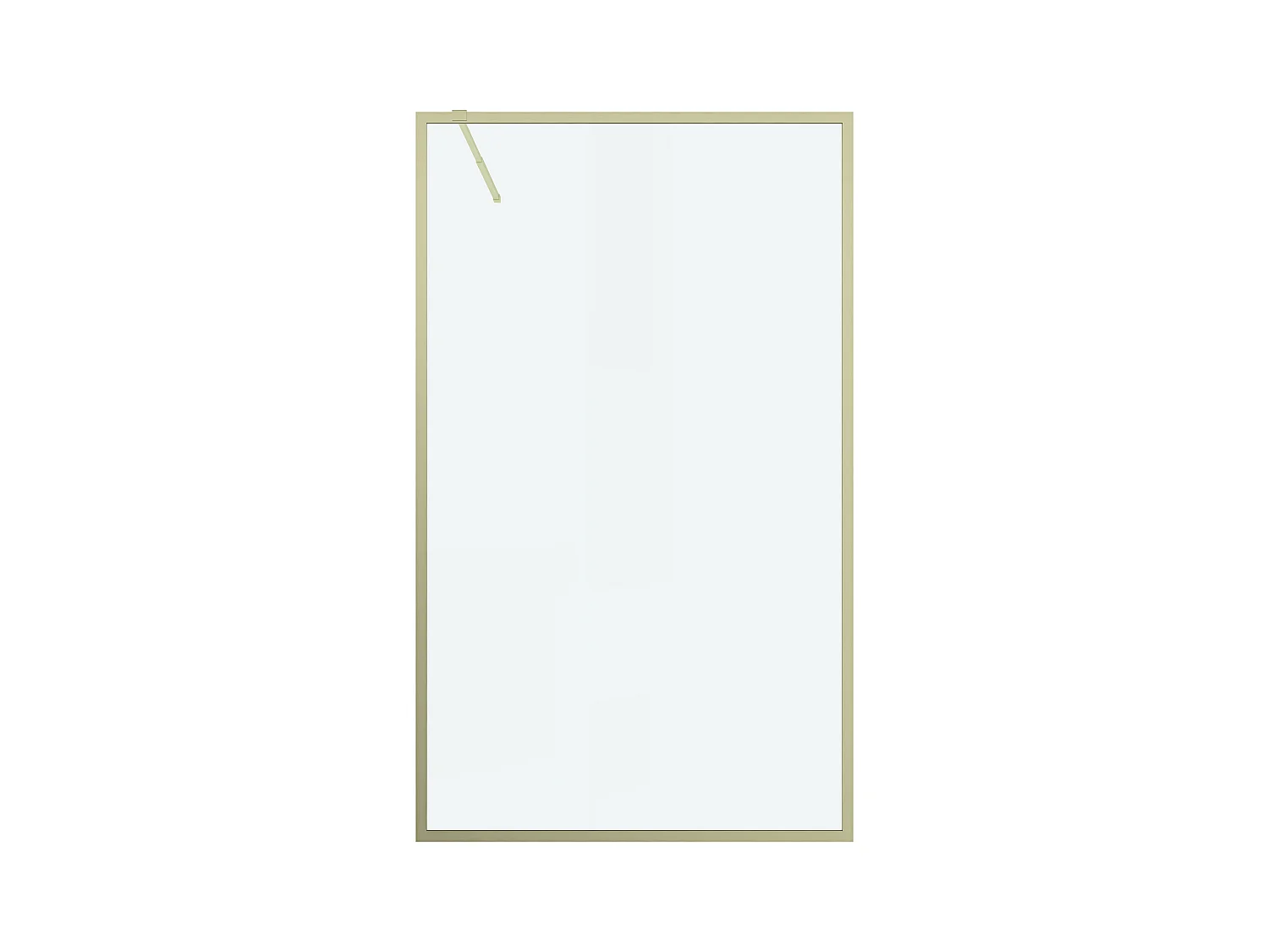 Walk-in dusjvegg - 120 x 200 cm - Gull - Herdet glass - AMBERI