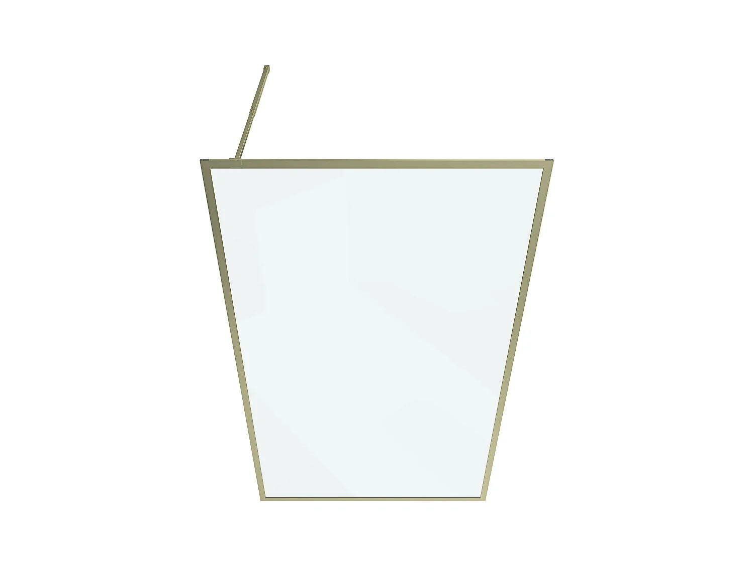 Walk-in dusjvegg - 120 x 200 cm - Gull - Herdet glass - AMBERI