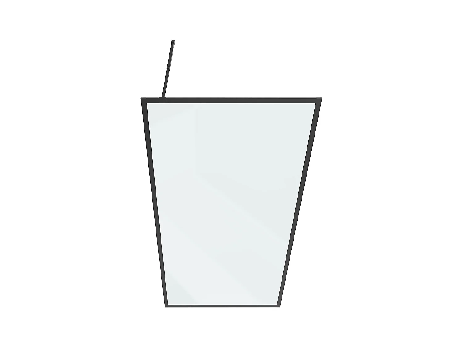 Parete per doccia walk in 100 x 200 cm Nero opaco Vetro temperato  - AMBERI