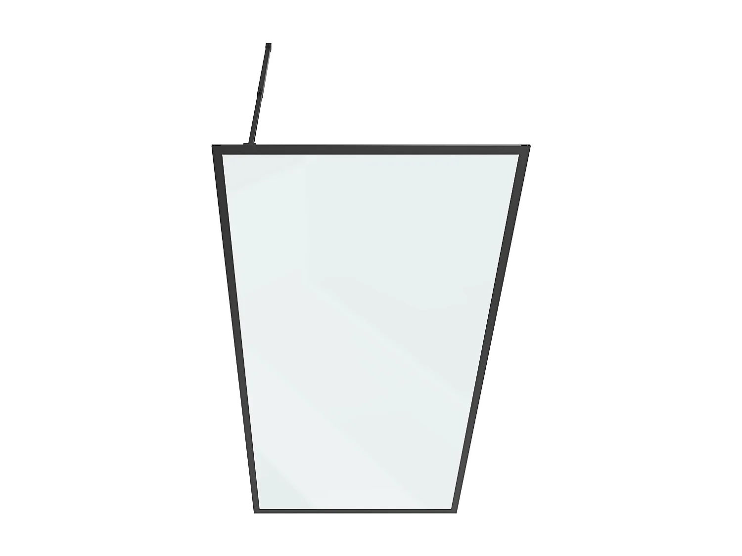 Paroi de douche à l'italienne - 100 x 200 cm - Noir mat - Verre trempé - AMBERI