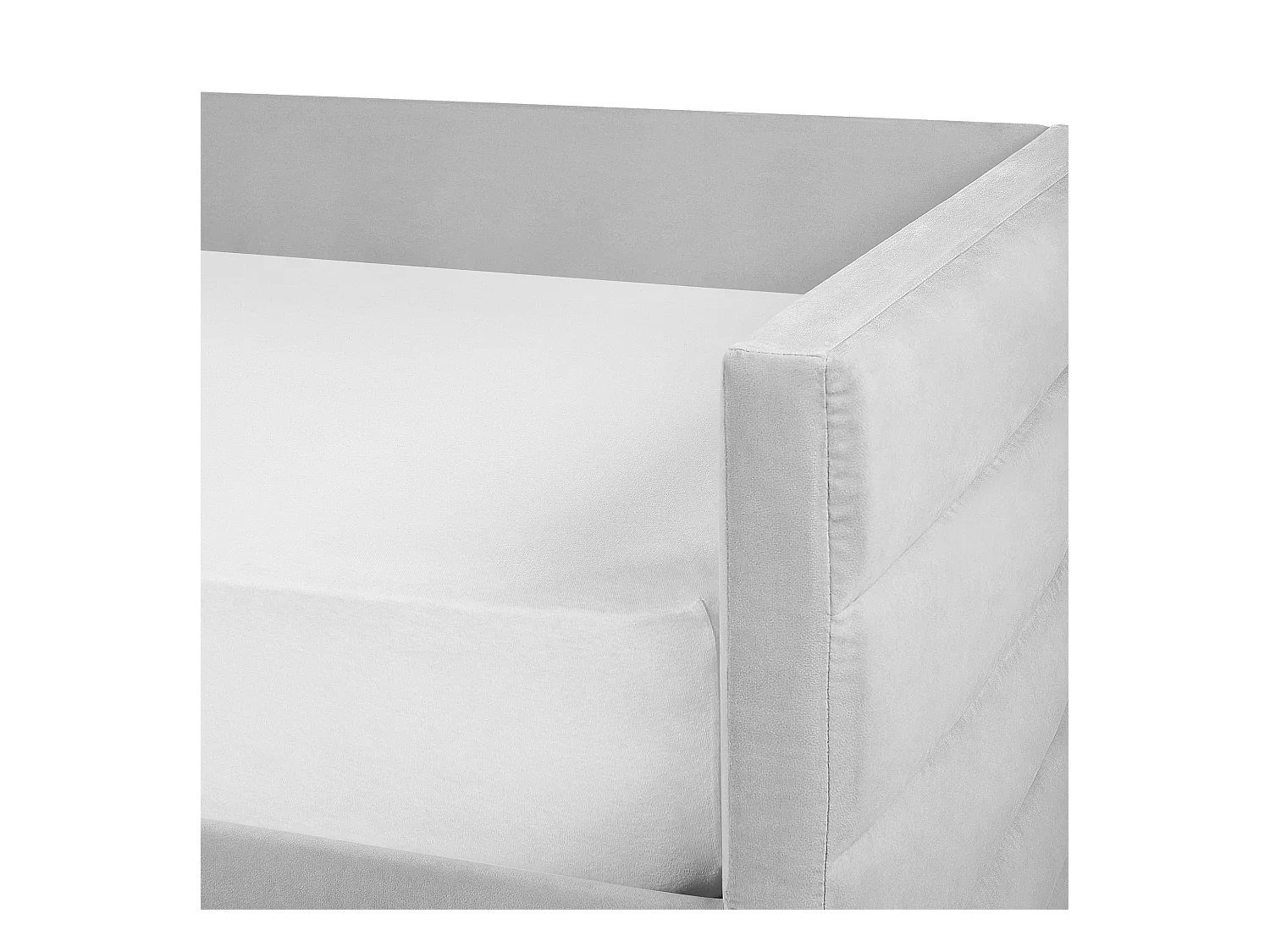 Tagesbett Samtstoff grau mit Lattenrost 90 x 200 cm 2 Schubladen modern Marray