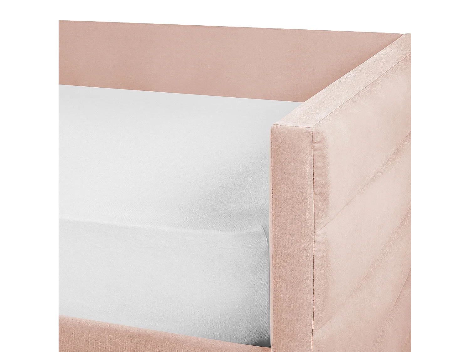 Bedbank met opbergruimte Fluweel MARRAY 90 x 200 cm Pastelroze