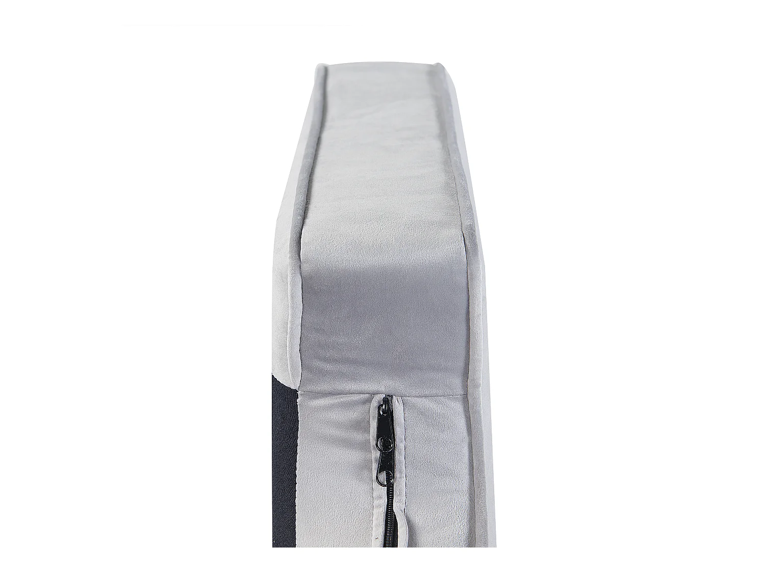 Chaise longue côté droit ALLIER Velours Gris clair