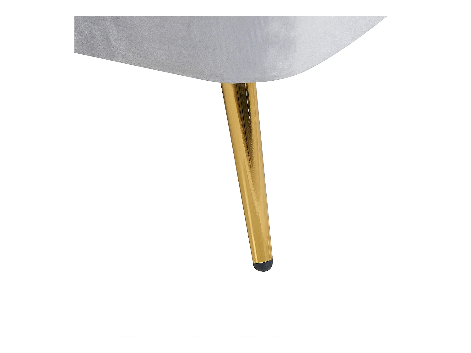 Chaise longue côté droit ALLIER Velours Gris clair