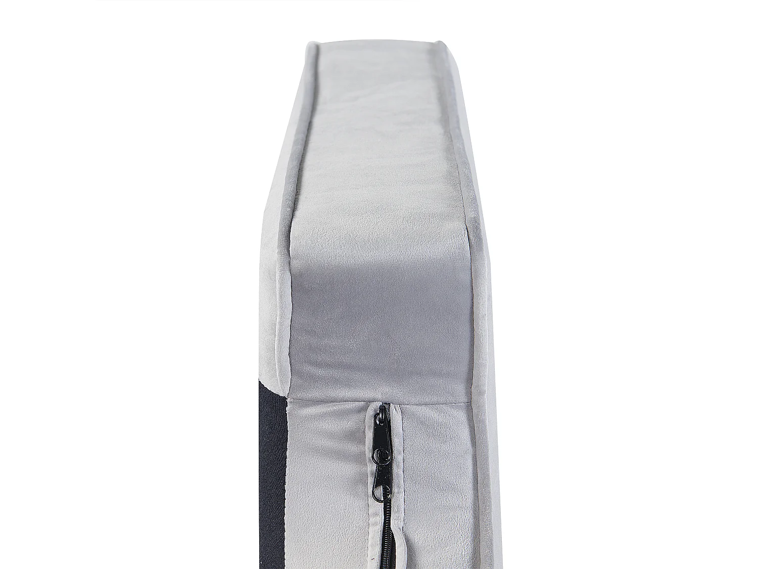 Chaise longue versione destra ALLIER Velluto Grigio chiaro