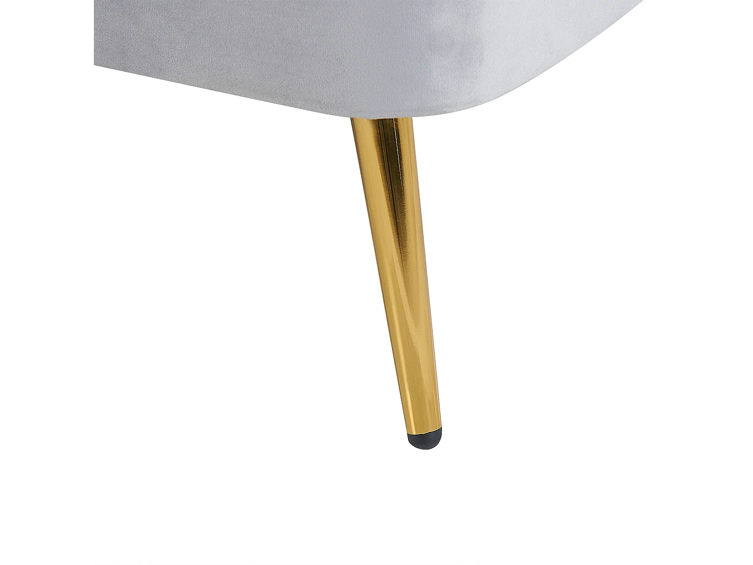 Chaise longue versione destra ALLIER Velluto Grigio chiaro