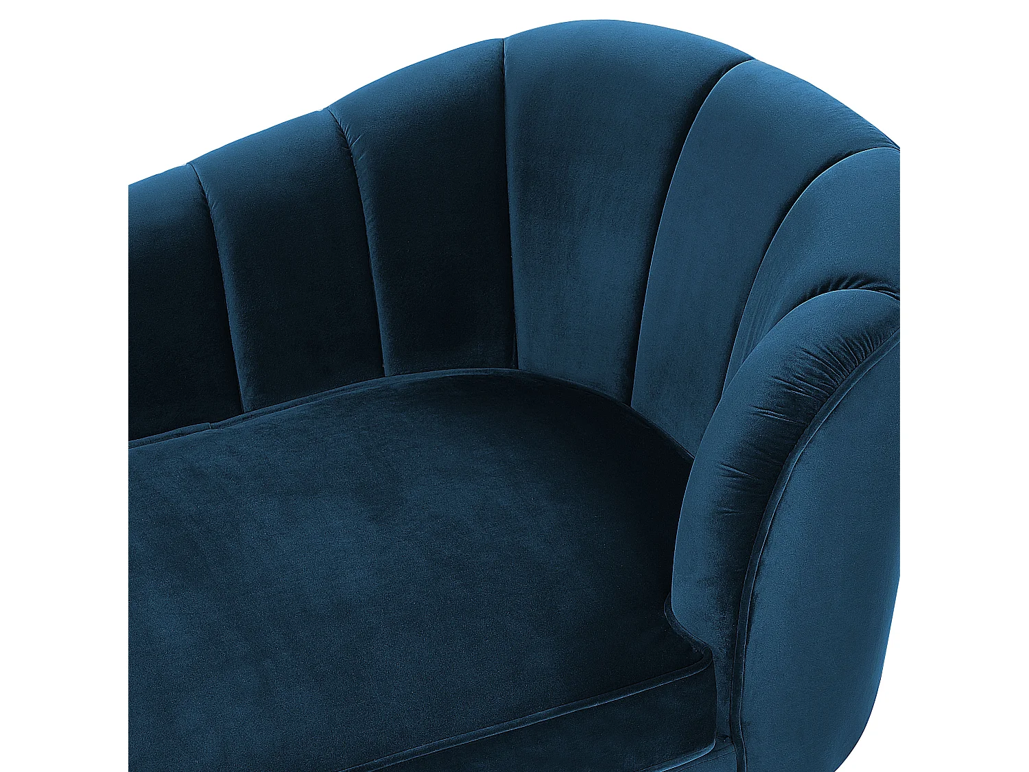 Chaise longue versione destra ALLIER Velluto Blu marino