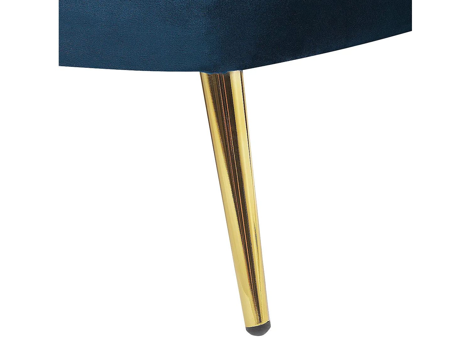 Rechtszijdige chaise longue ALLIER Fluweel Marineblauw