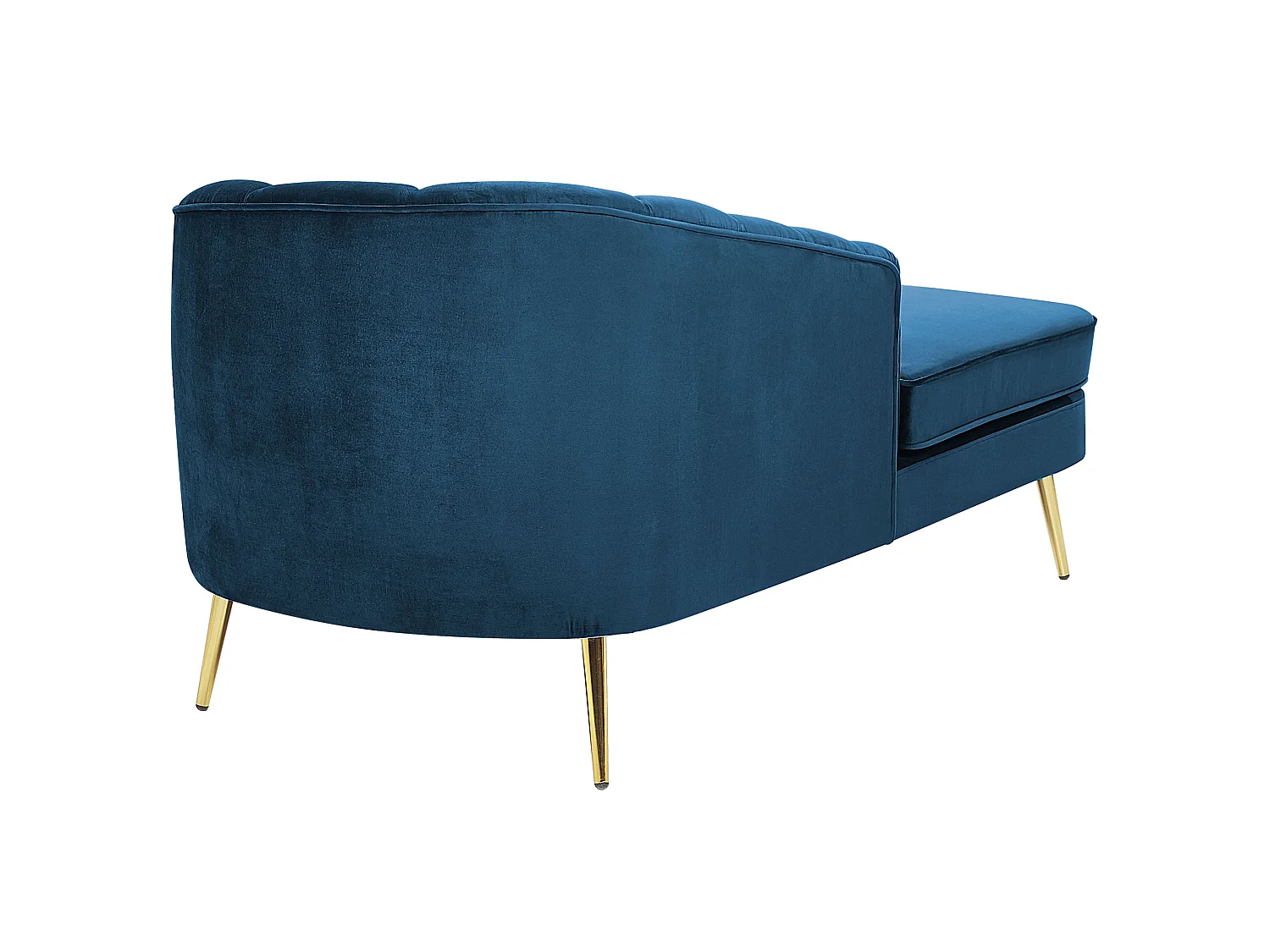 Chaise longue côté droit ALLIER Velours Bleu marine
