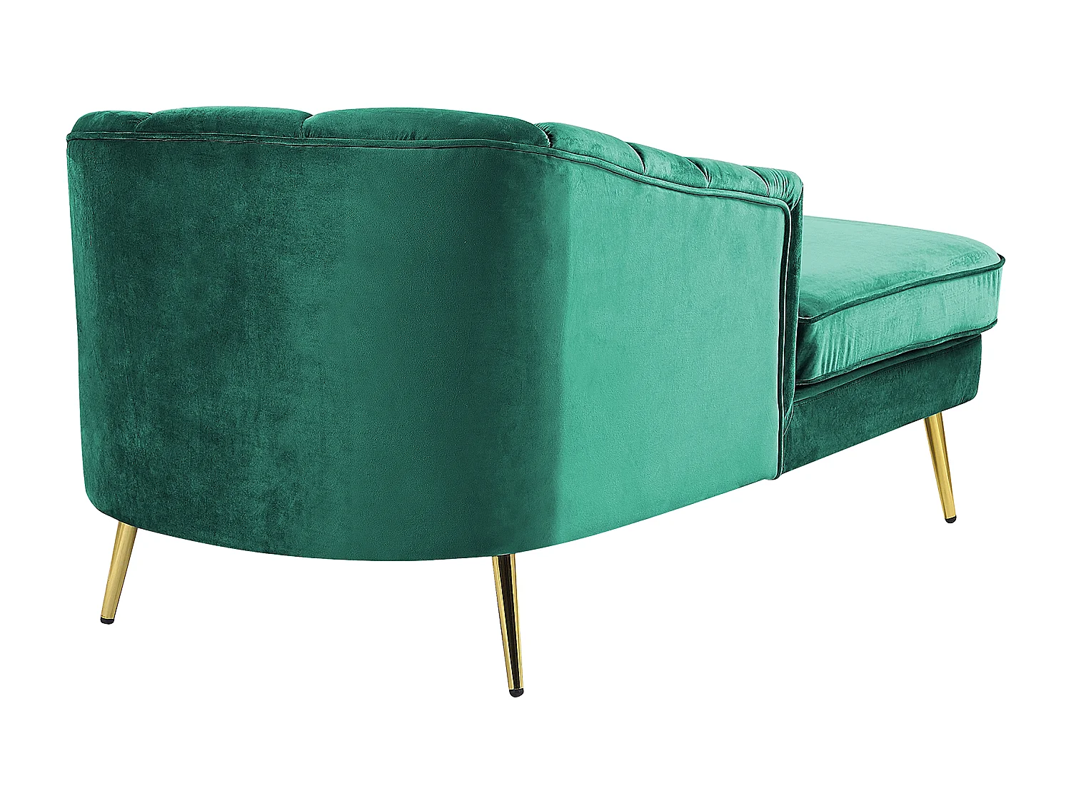 Chaise longue versione destra ALLIER Velluto Verde smeraldo