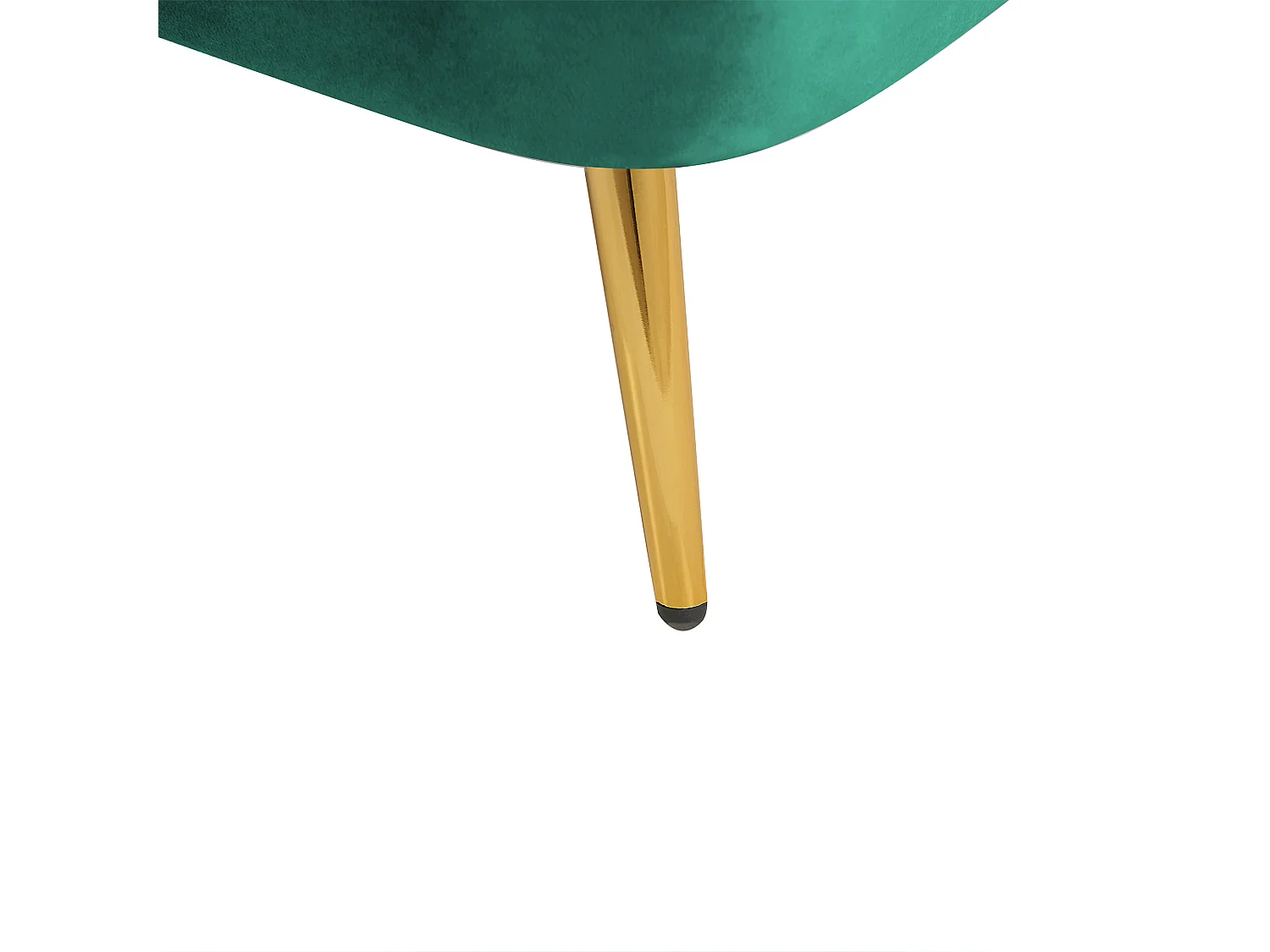 Chaise longue versione destra ALLIER Velluto Verde smeraldo