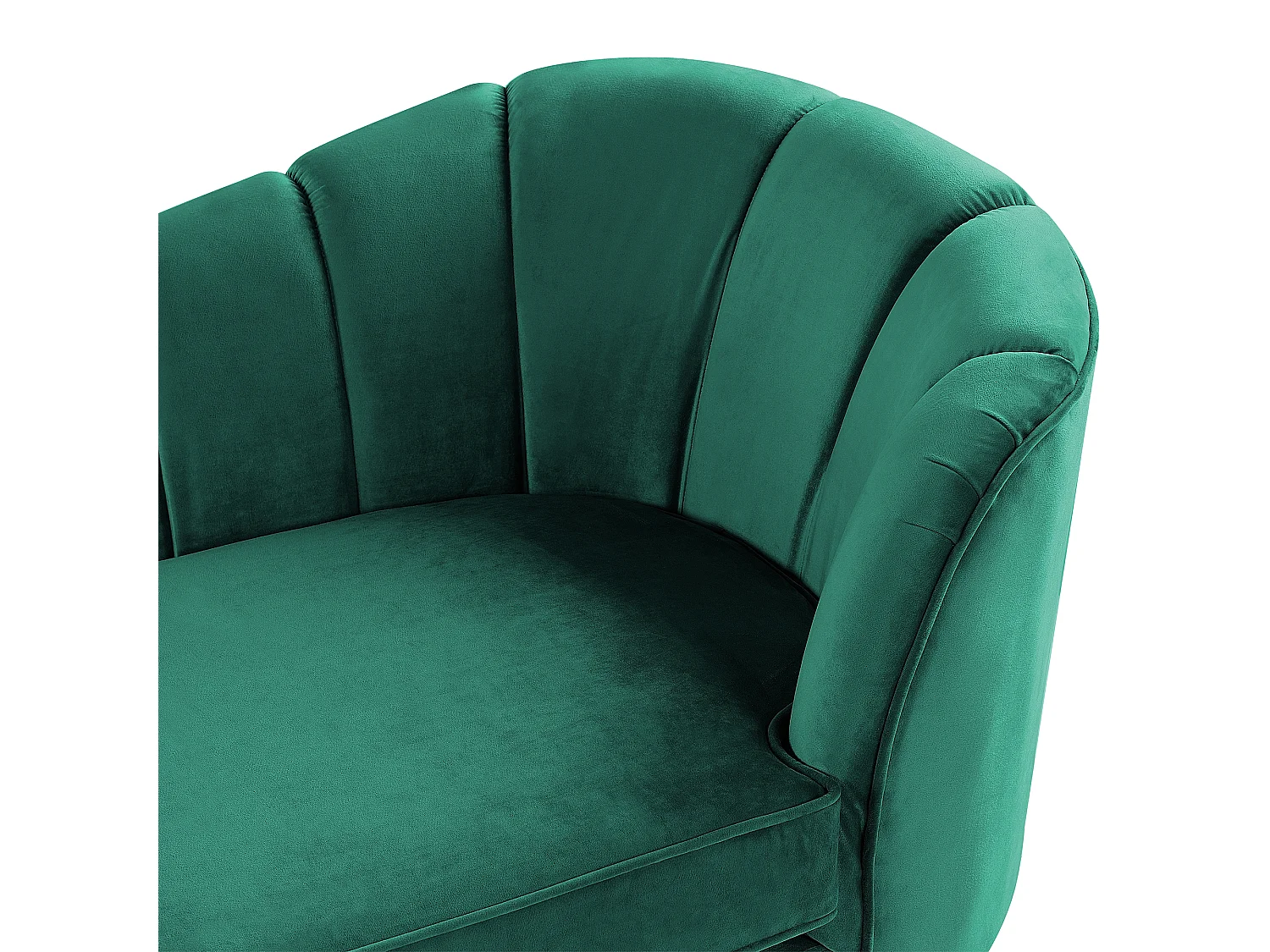 Chaise longue côté droit ALLIER Velours Vert émeraude