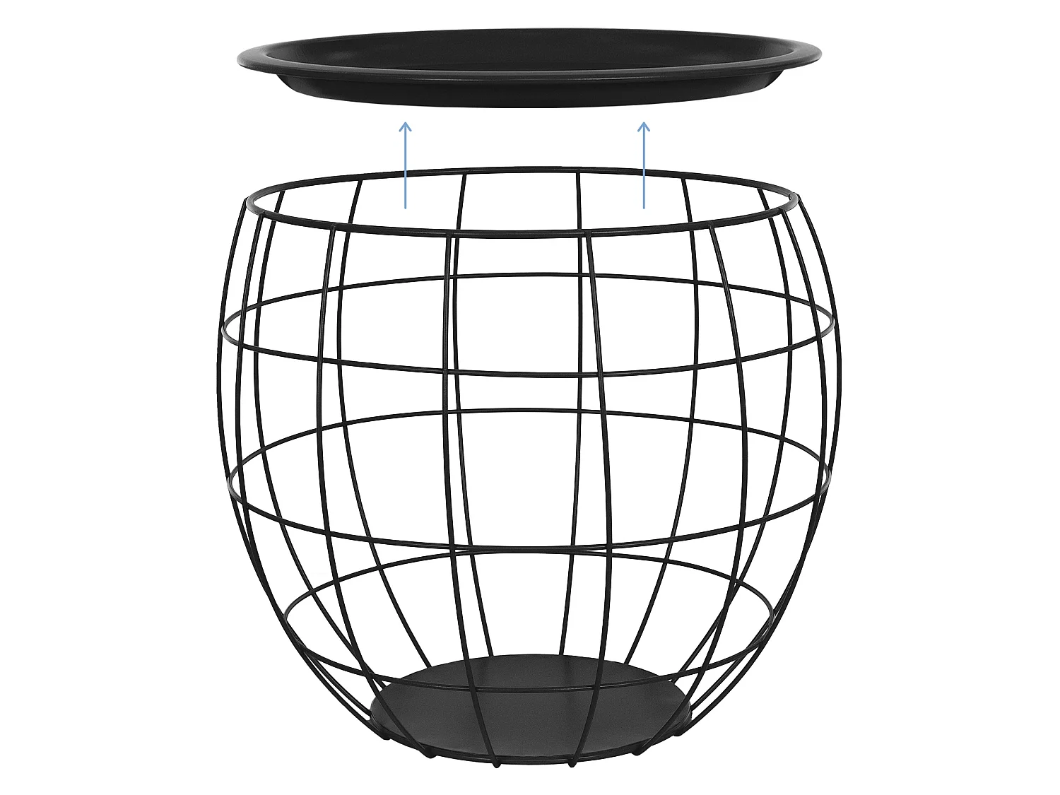 Mesa Auxiliar Set de 3 Mesa de Centro de Mimbre Mesa de Salón Aspecto Mimbre Met