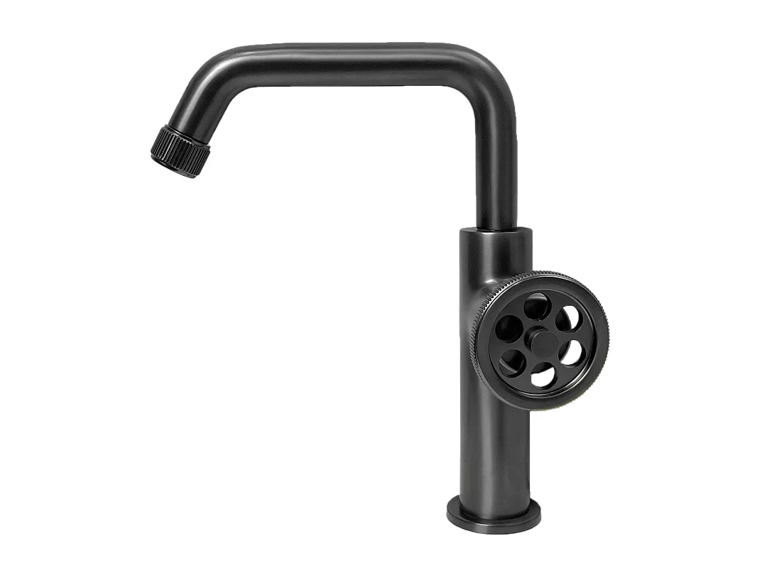 Indus mitigeur lavabo bas gris gun métal - Essebagno