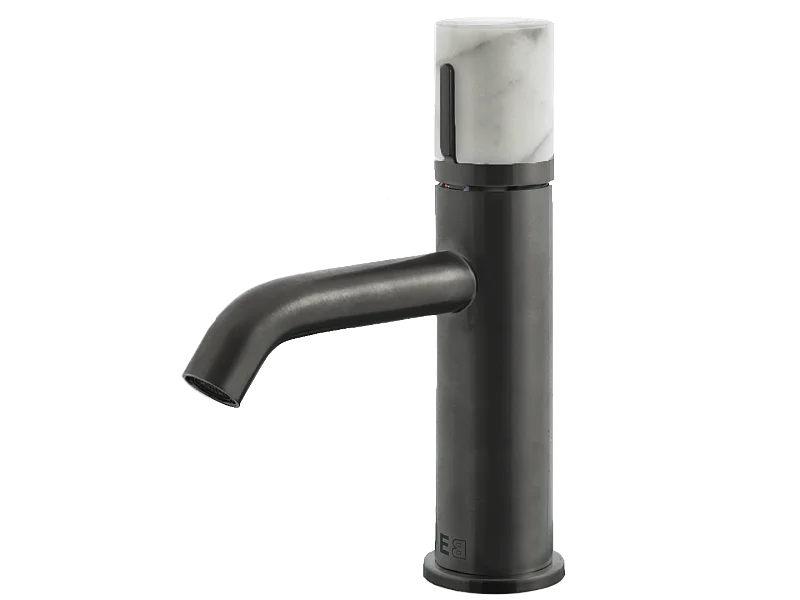 Manopola Mischer Waschbecken niedrige Waffe Metall Marmor Essebagno