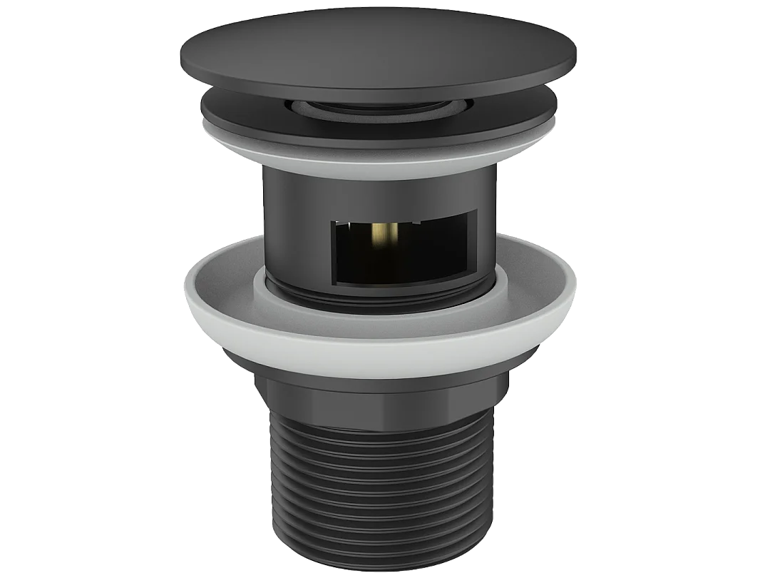 Indus Waschbeckenmischer hoch schwarz und roter Griff Essebagno