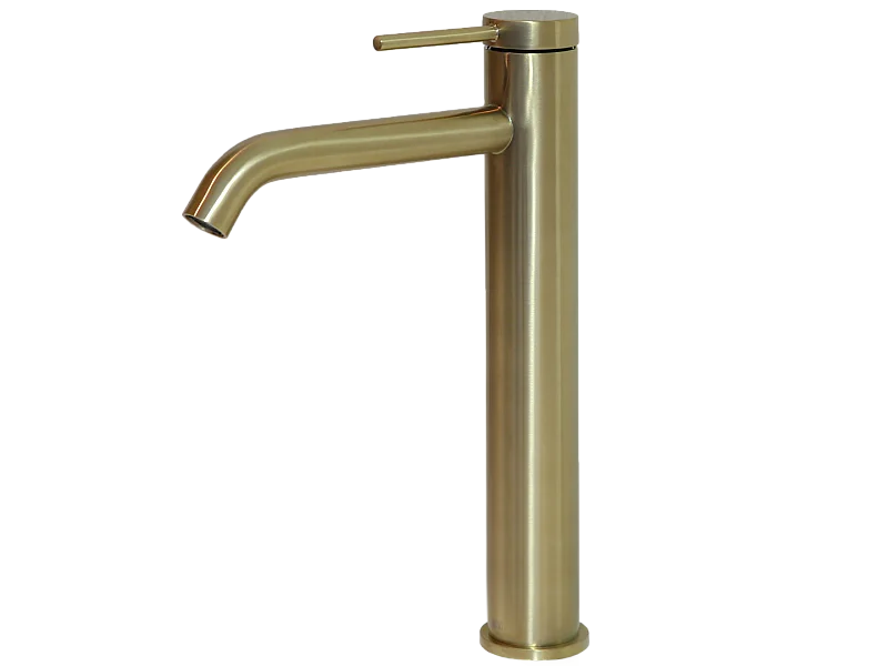 Lollipop mitigeur lavabo haut or brossé - Essebagno