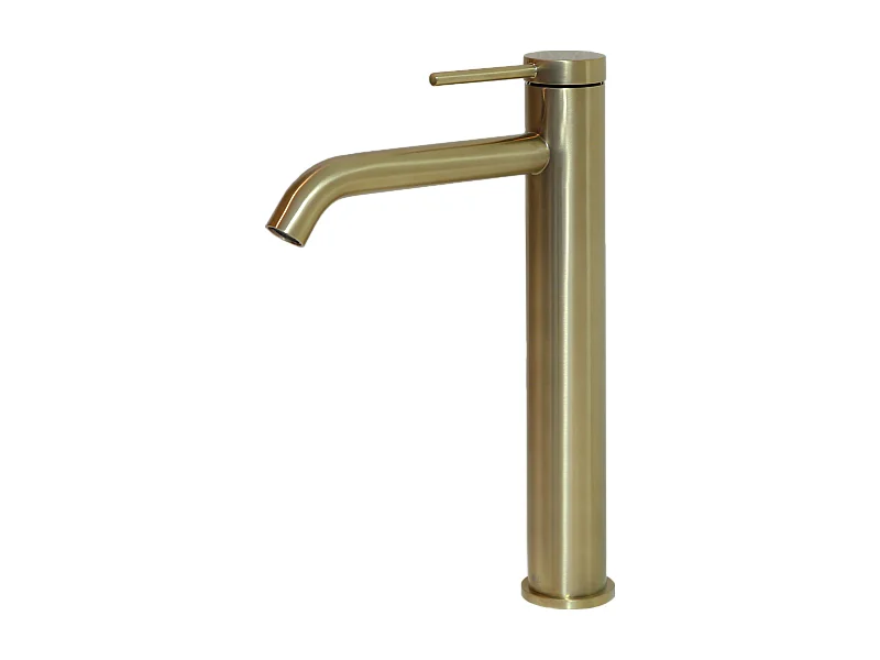 Lollipop mitigeur lavabo haut or brossé - Essebagno