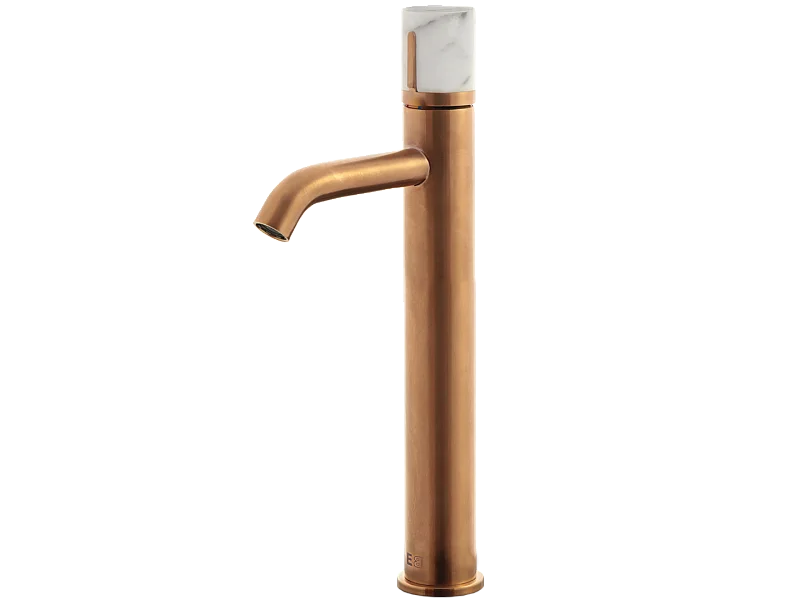 Grifo alto de lavabo Manopola de mármol de cobre Essebagno