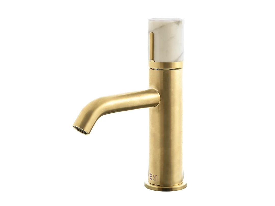 Manopola mitigeur lavabo bas or marbre - Essebagno