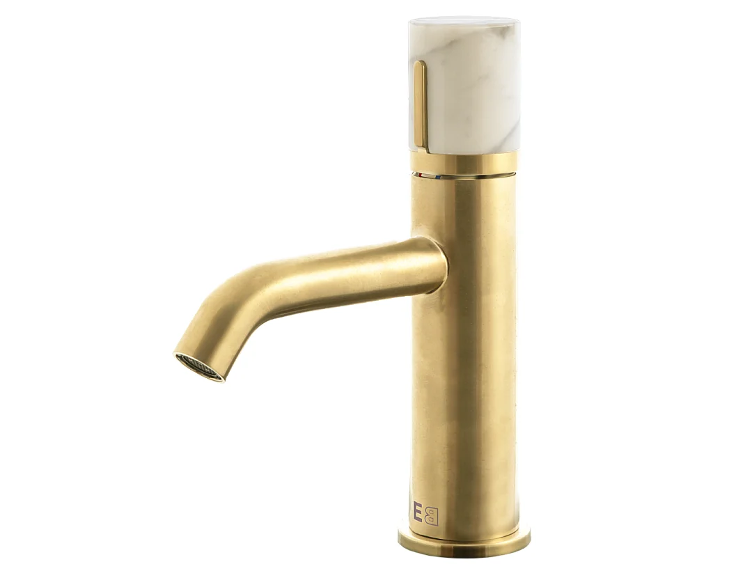 Manopola mitigeur lavabo bas or marbre - Essebagno