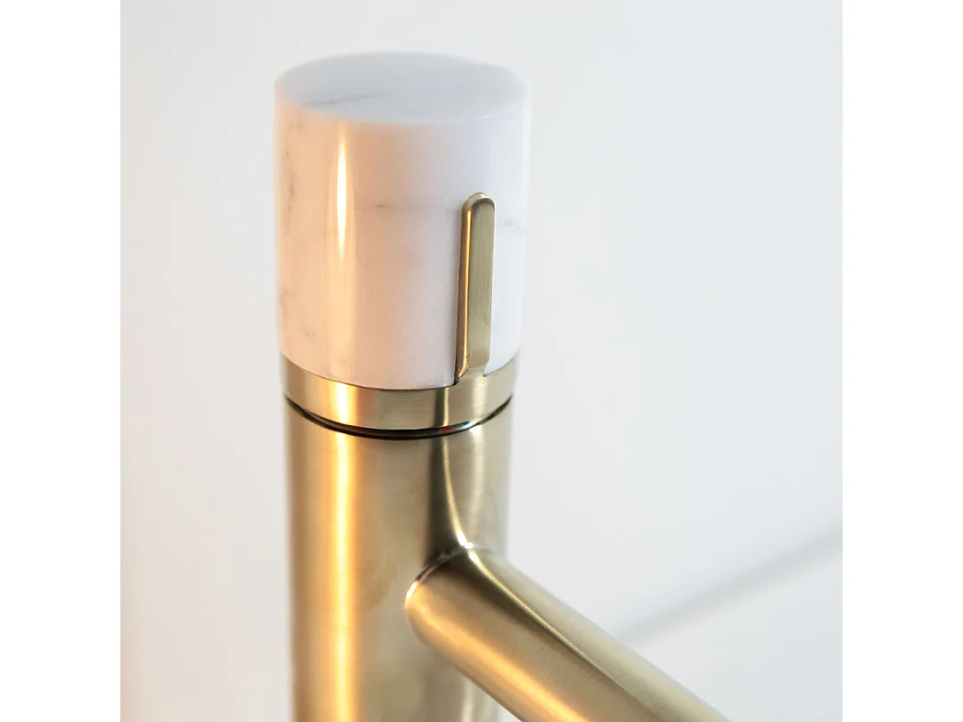 Manopola mitigeur lavabo bas or marbre - Essebagno