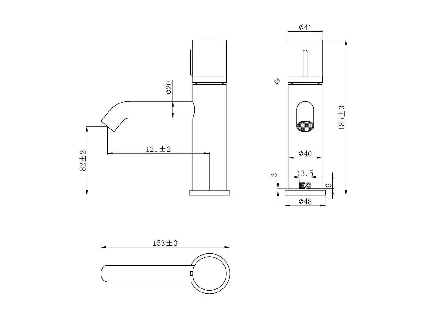 Manopola mitigeur lavabo bas or marbre - Essebagno