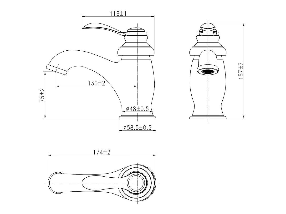 Cambridge mitigeur lavabo orb noir vieilli - Essebagno