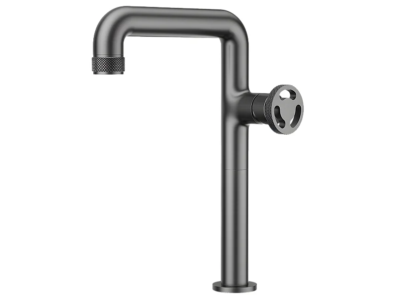 Factory mitigeur lavabo haut gris gun métal - Essebagno