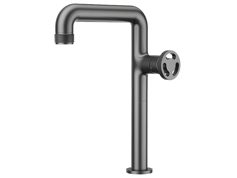 Factory Grifo de lavabo alto Gun Metal Essebagno