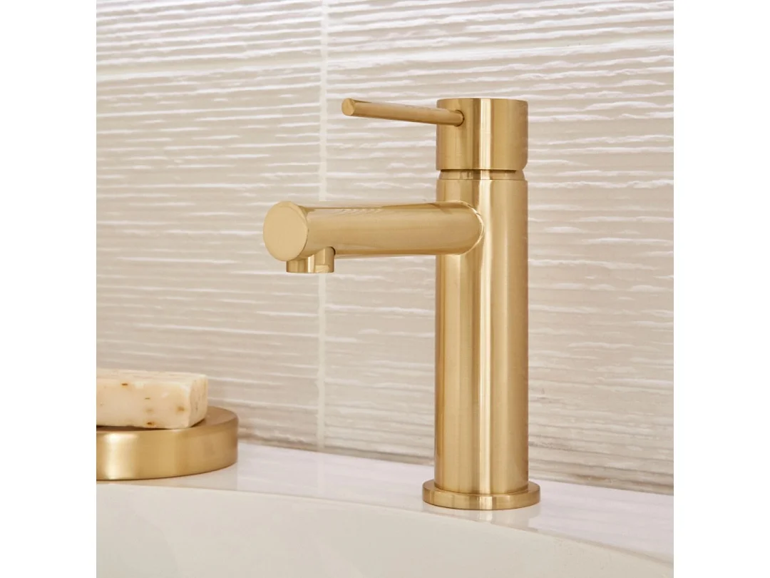 Luisa mitigeur lavabo bas or brossé - Essebagno