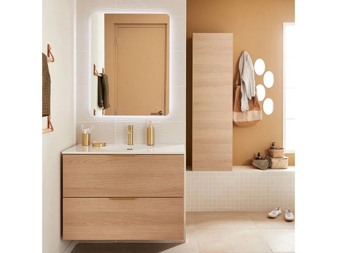 Luisa mezclador de lavabo bajo oro cepillado Essebagno