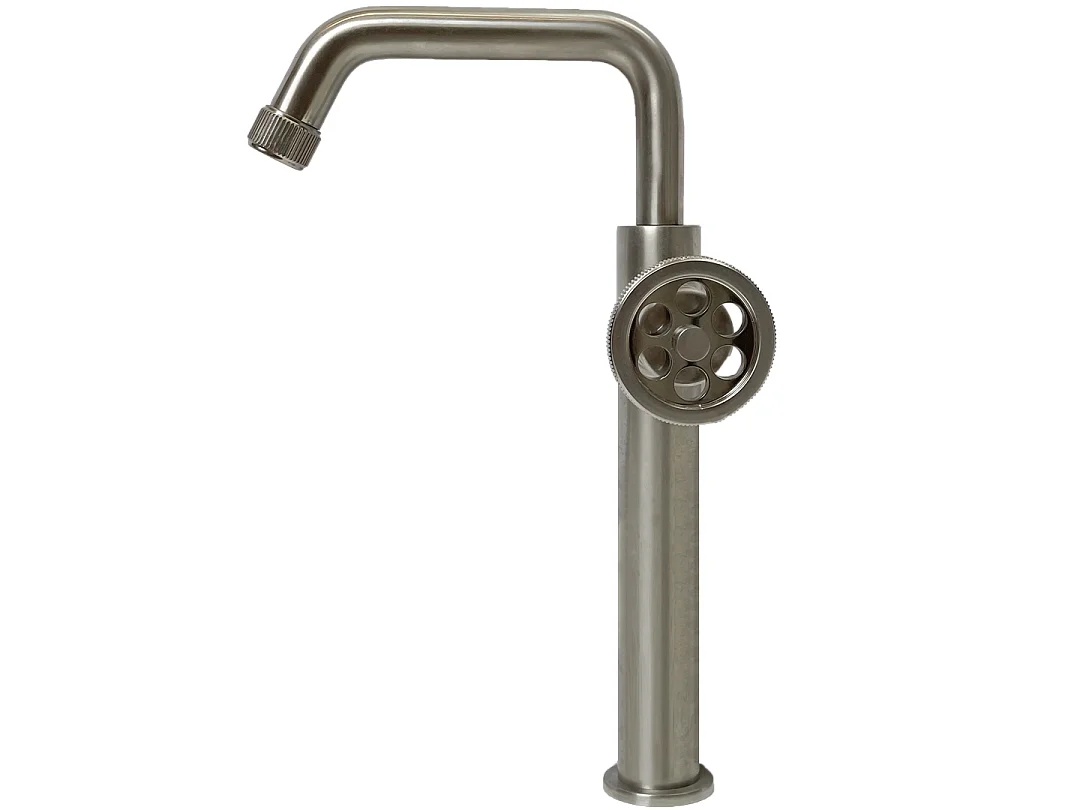 Indus mitigeur lavabo haut façon inox - Essebagno